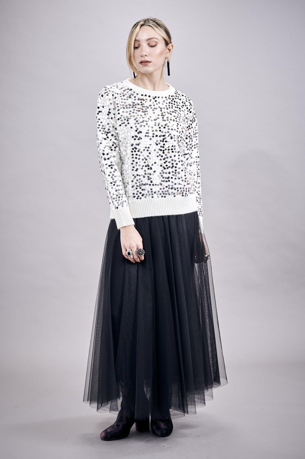 Save The Queen Maglia In Tricot Con Paillettes