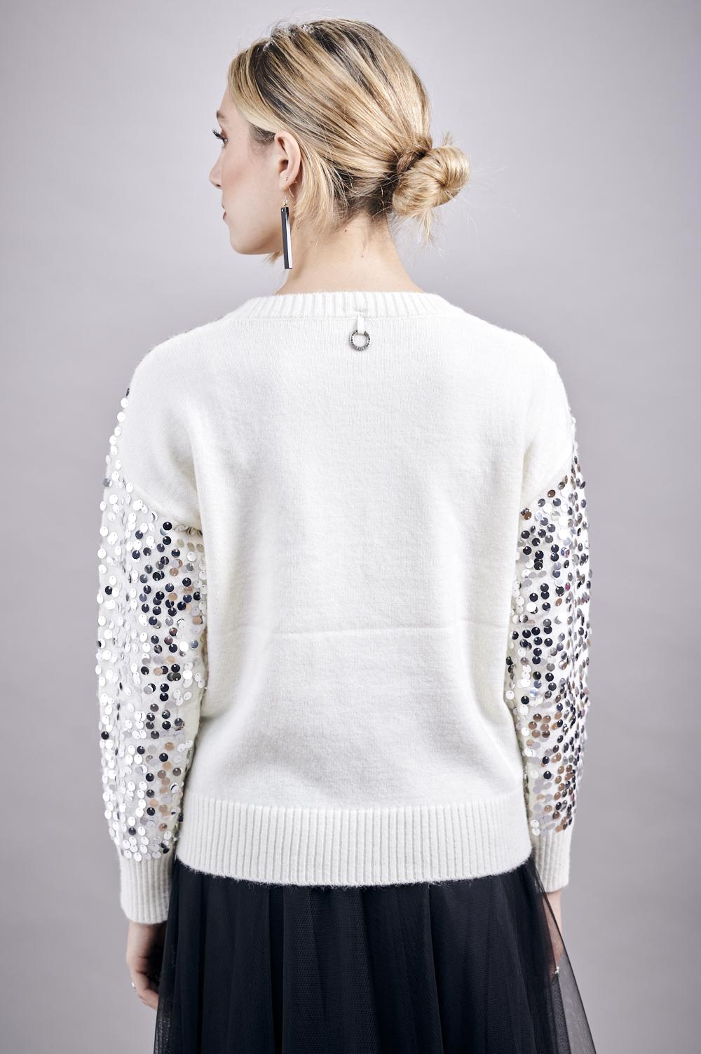 Save The Queen Maglia In Tricot Con Paillettes