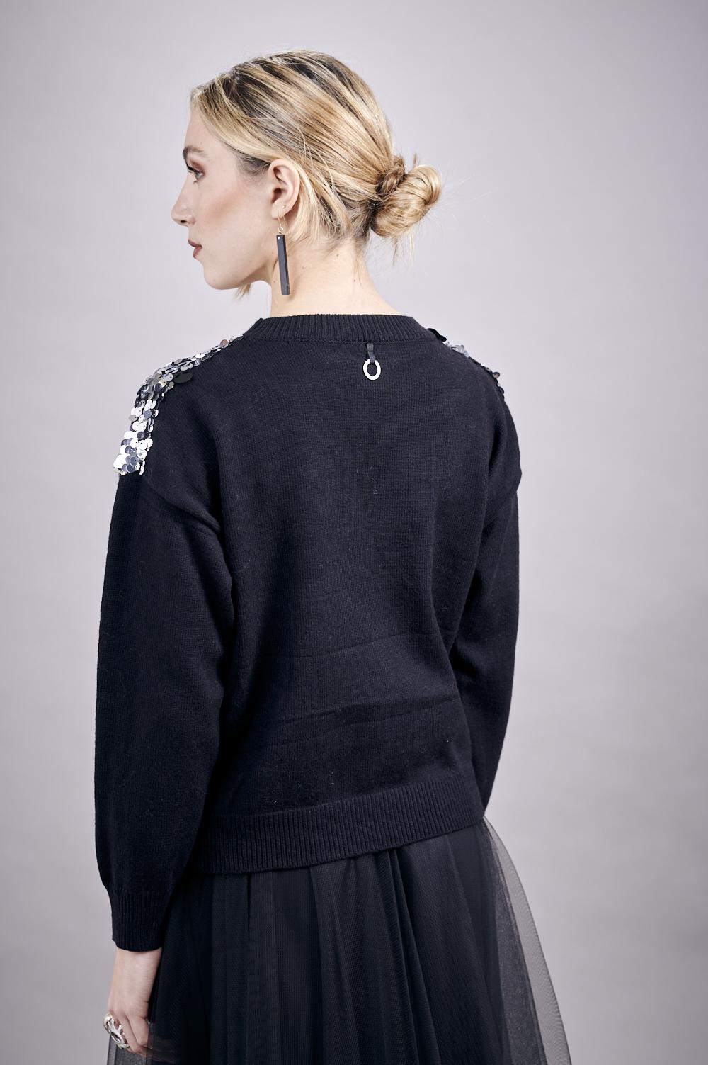 Save The Queen Maglia In Tricot Con Paillettes