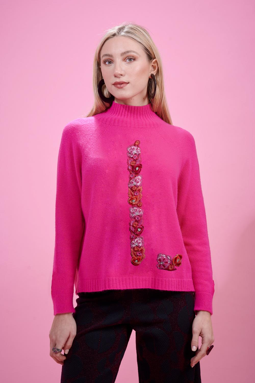 Save The Queen Maglia in tricot fuxia fluo