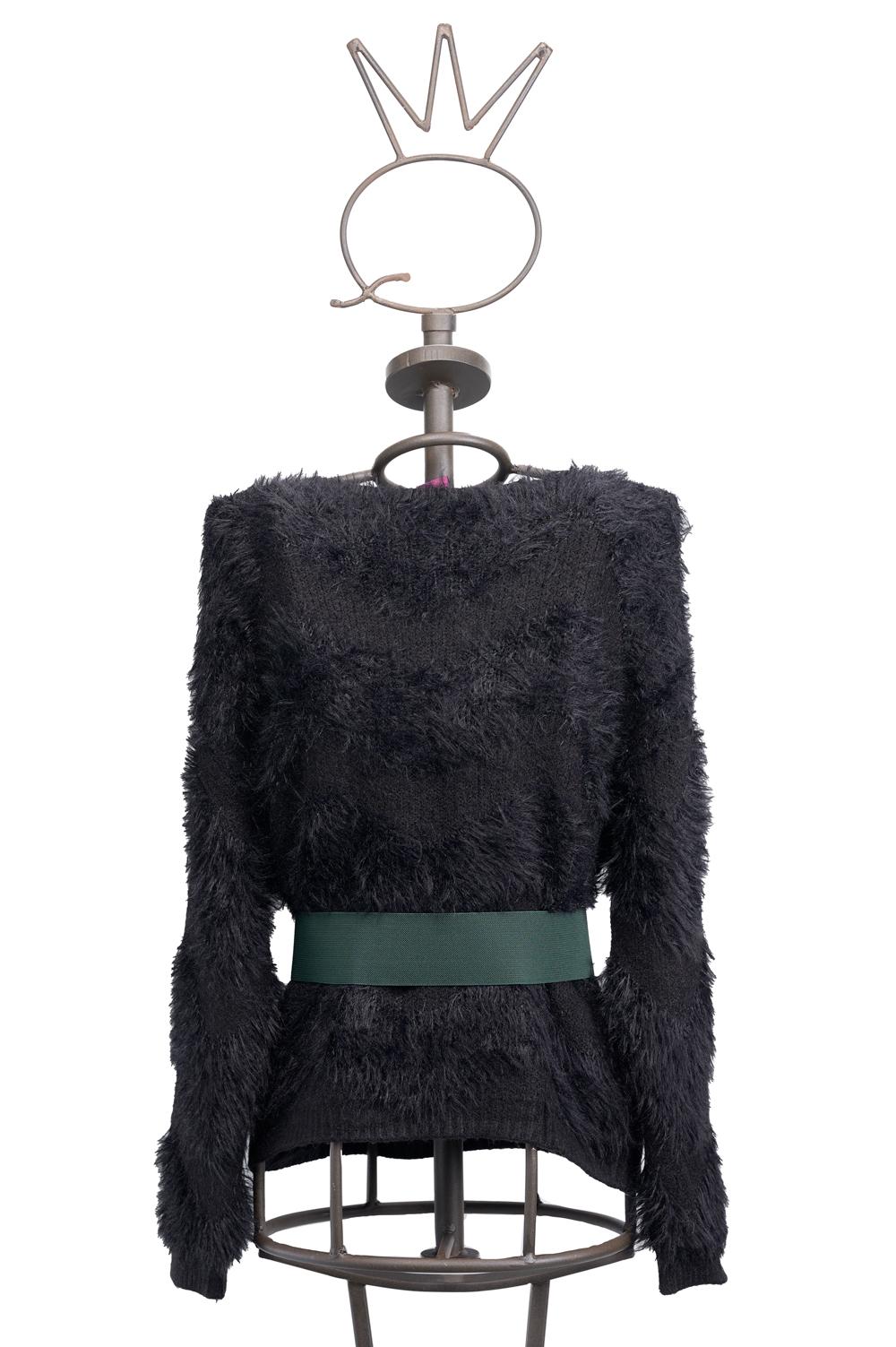 Save The Queen Maglia In Viscosa Nera Con Cintura