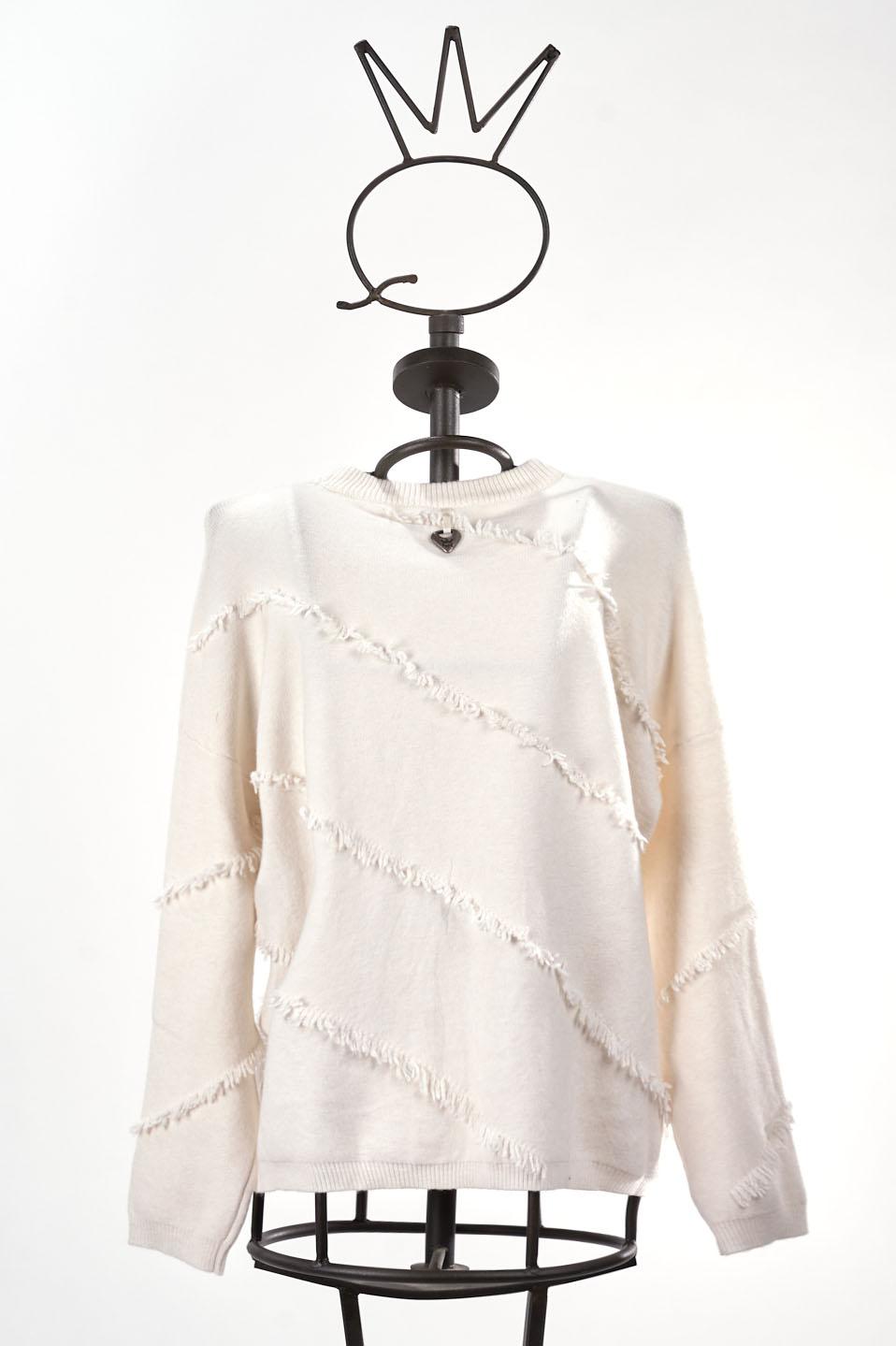 Save The Queen Maglia Larga Panna