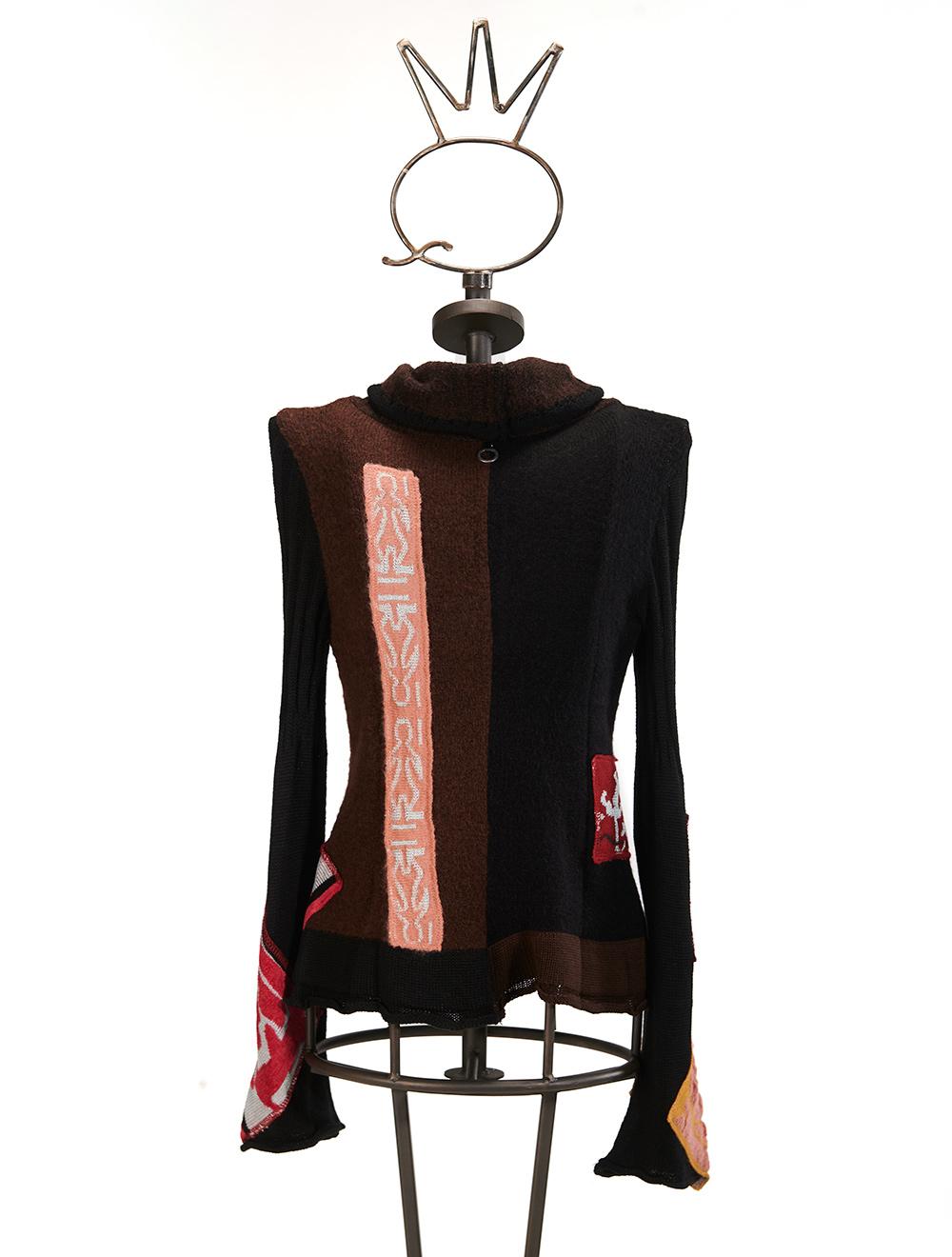 Save The Queen Maglia Nera E Marrone Tricot