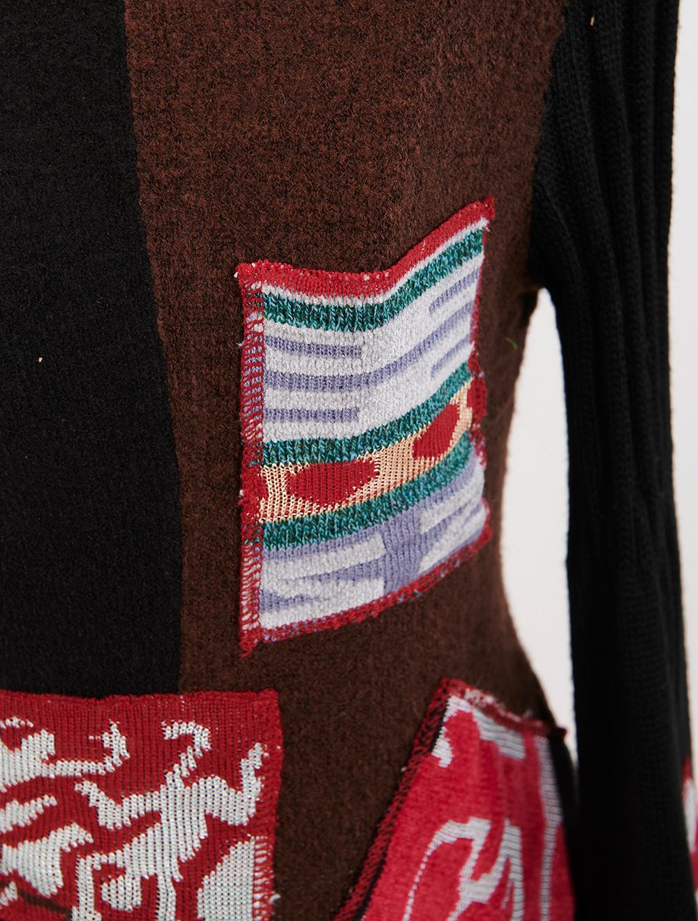 Save The Queen Maglia Nera E Marrone Tricot