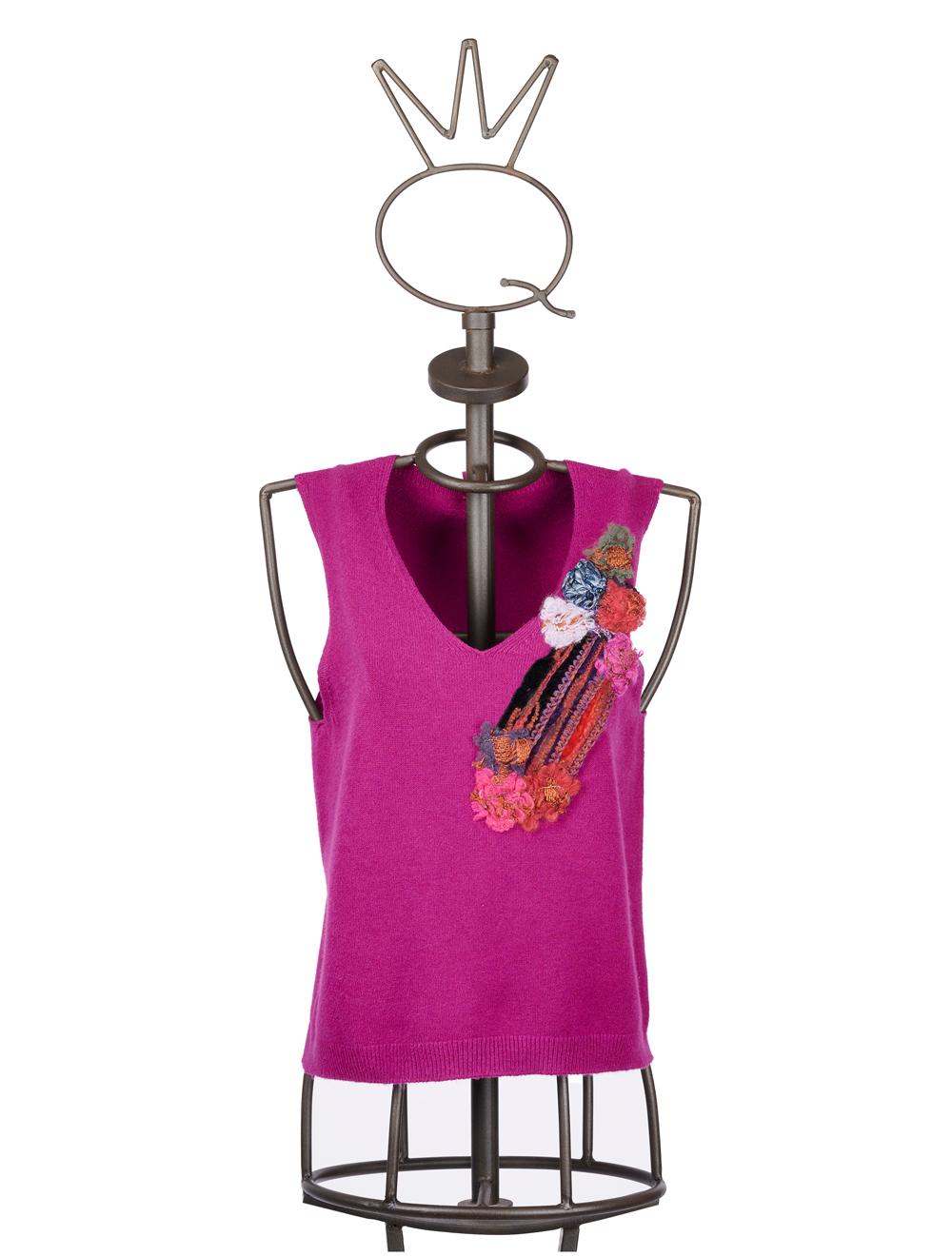 Save The Queen Maglia Senza Maniche Fuxia