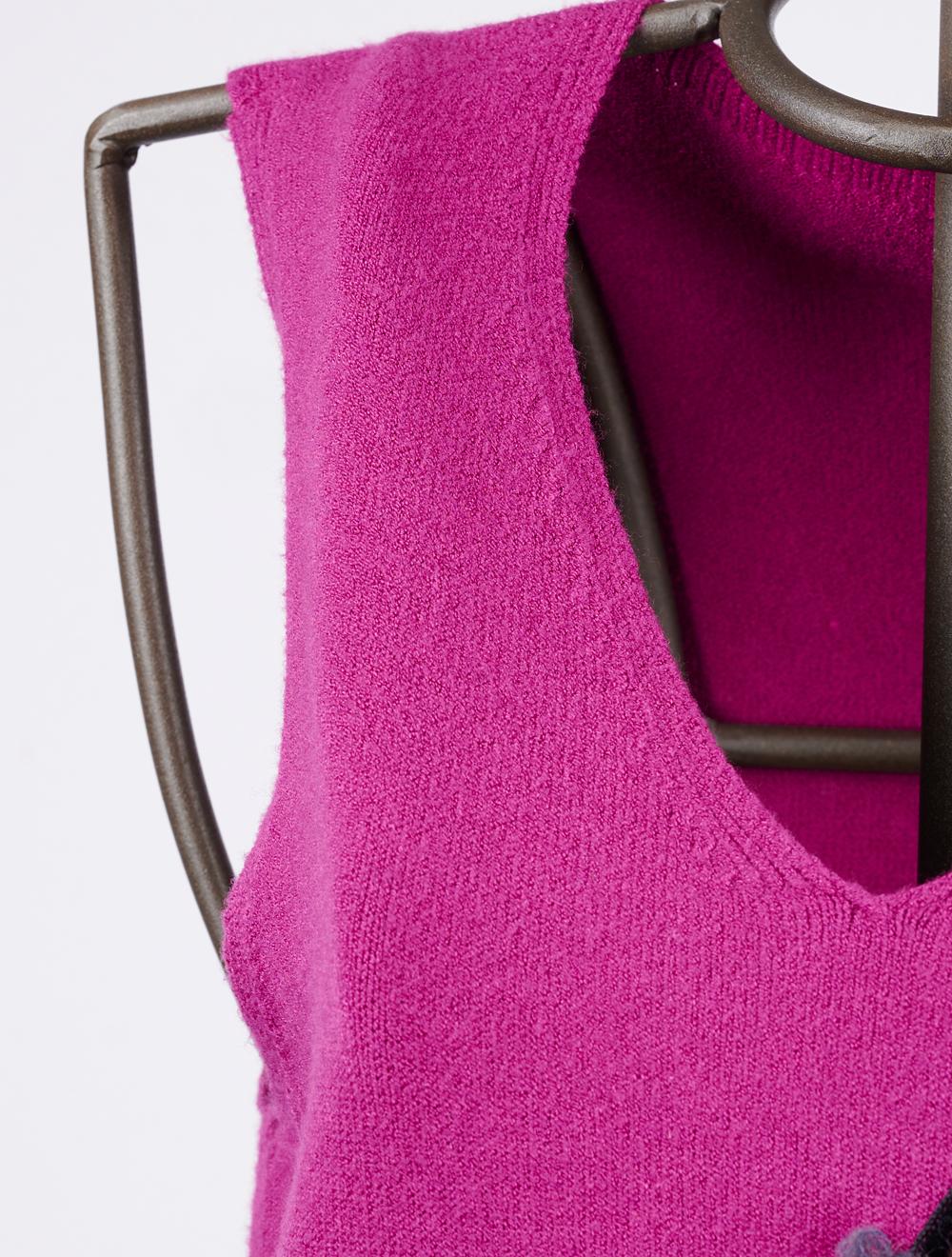 Save The Queen Maglia Senza Maniche Fuxia