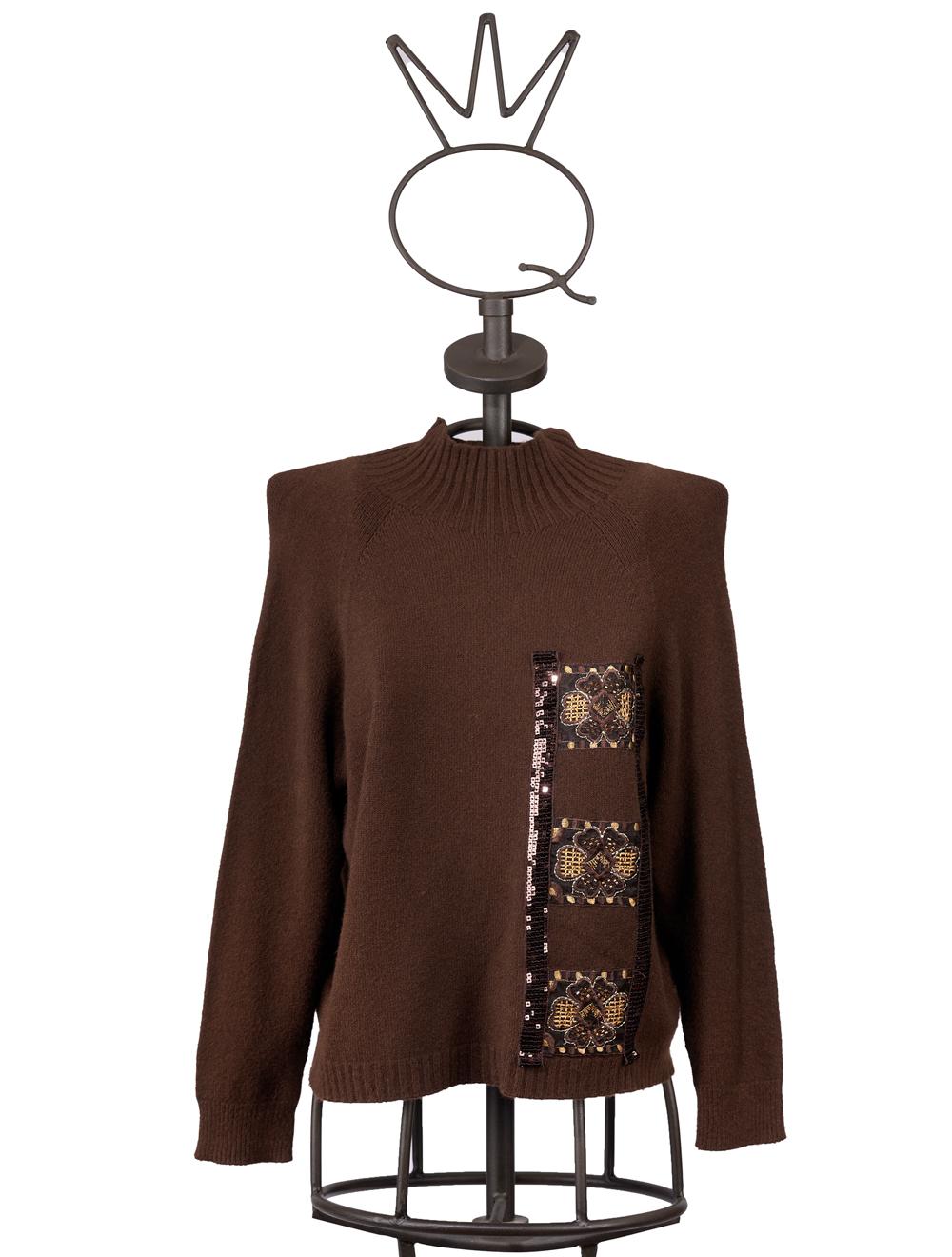 Save The Queen Maglia Tricot Color Cioccolato