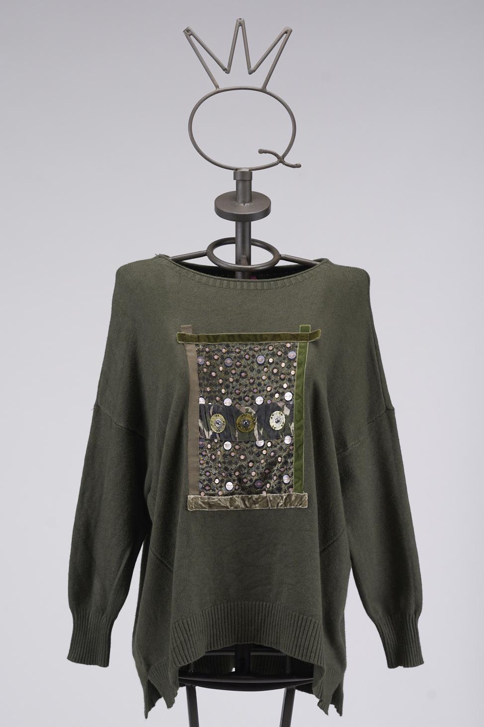 Save The Queen Maxi Maglia Verde Militare