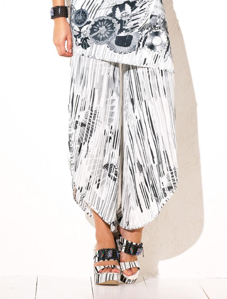 Save The Queen Pantalone bianco con stampa