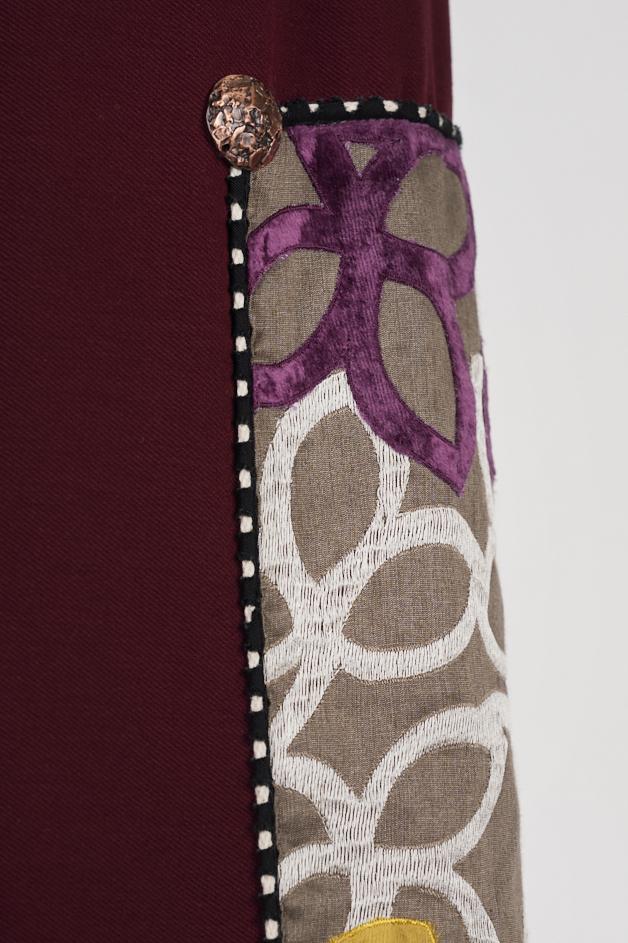 Save The Queen Pantalone Largo Bordeaux