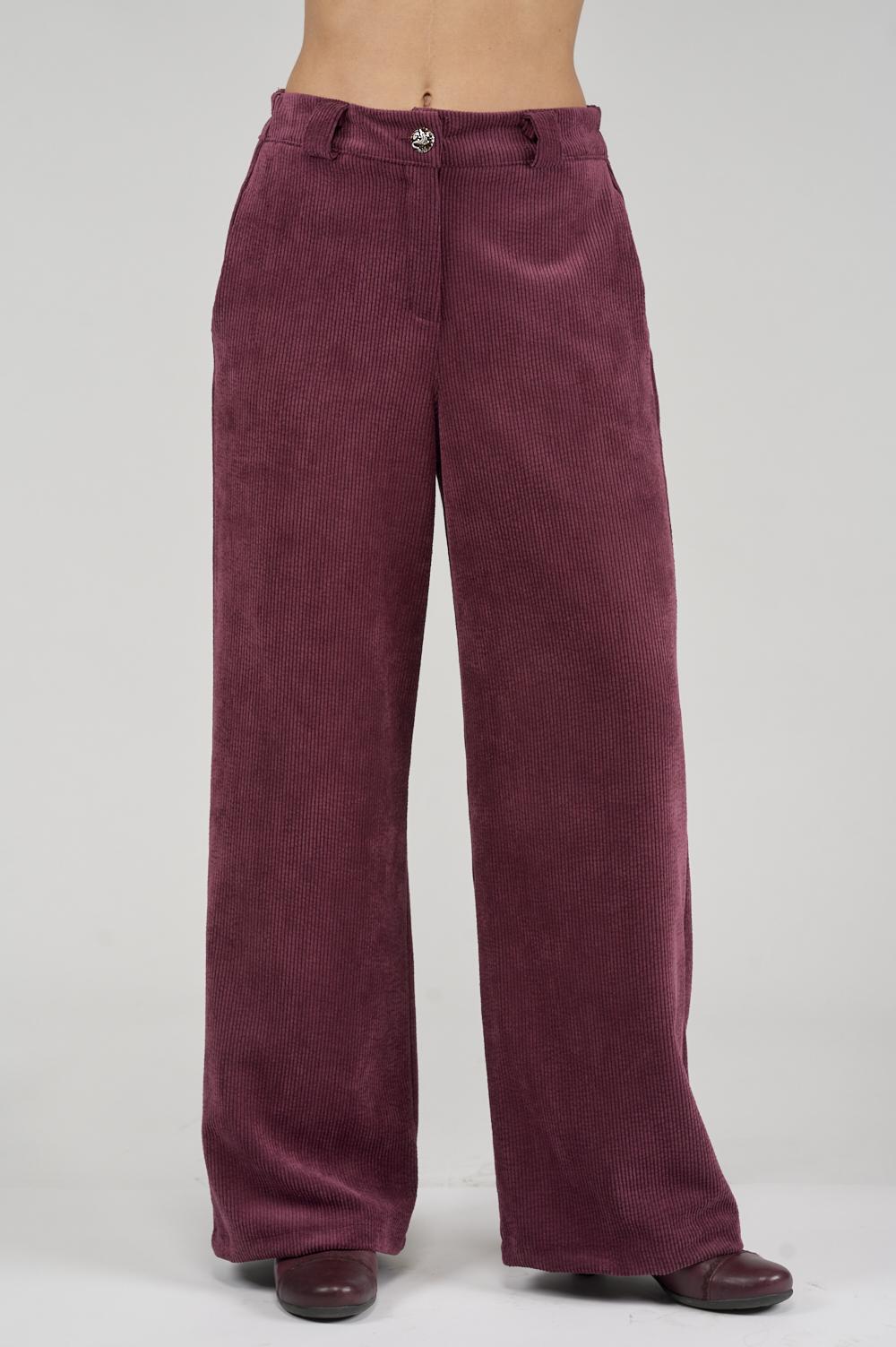 Save The Queen Pantalone largo in velluto