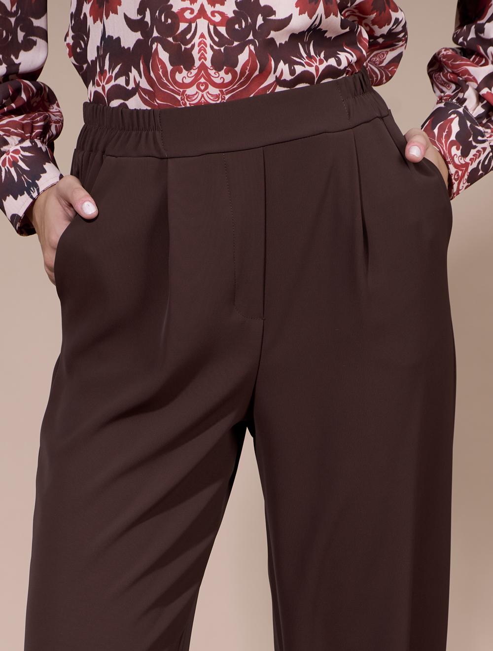 Save The Queen Pantalone Largo Marrone