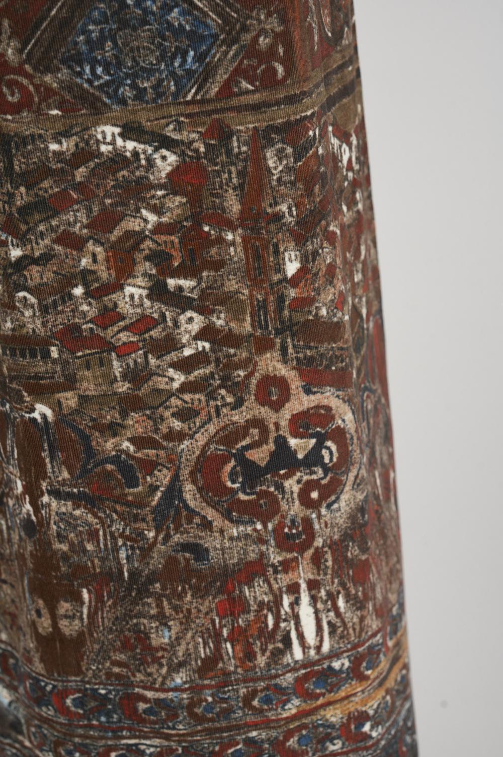 Save The Queen Pantalone Largo Stampato In Velluto