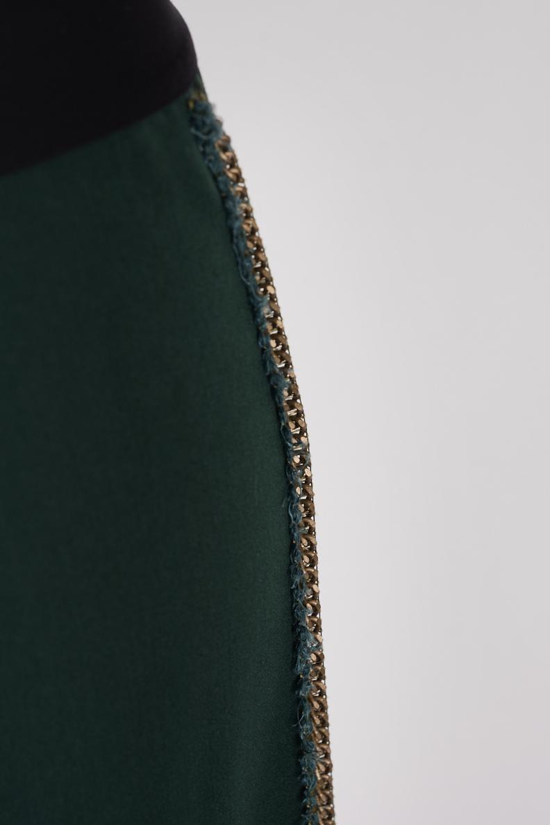 Save The Queen Pantalone Largo Verde Bottiglia