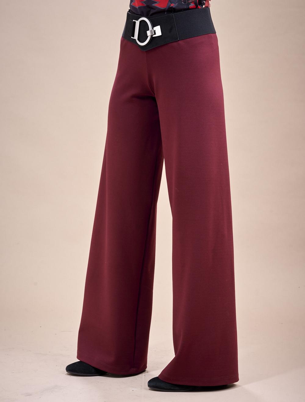Save The Queen Pantalone Palazzo Bordeaux