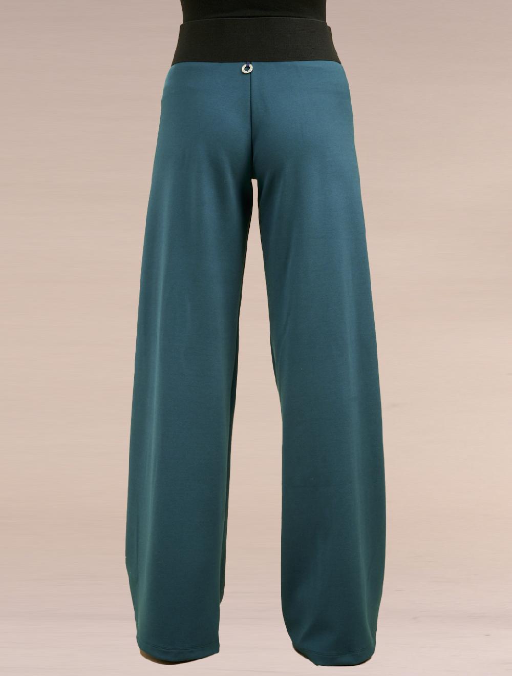 Save The Queen Pantalone Palazzo Color Ottanio