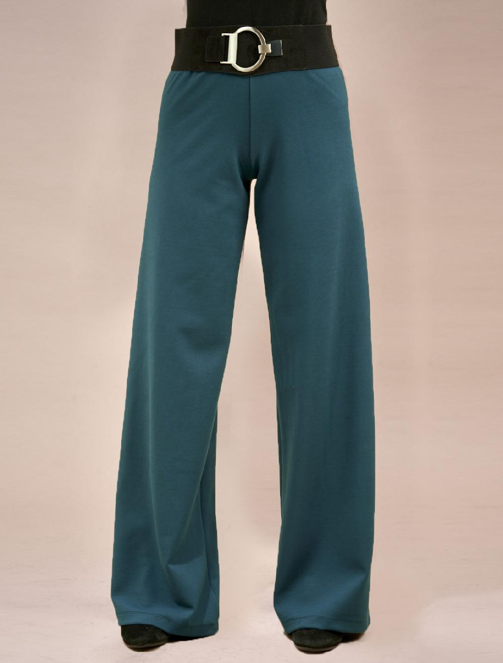 Save The Queen Pantalone Palazzo Color Ottanio