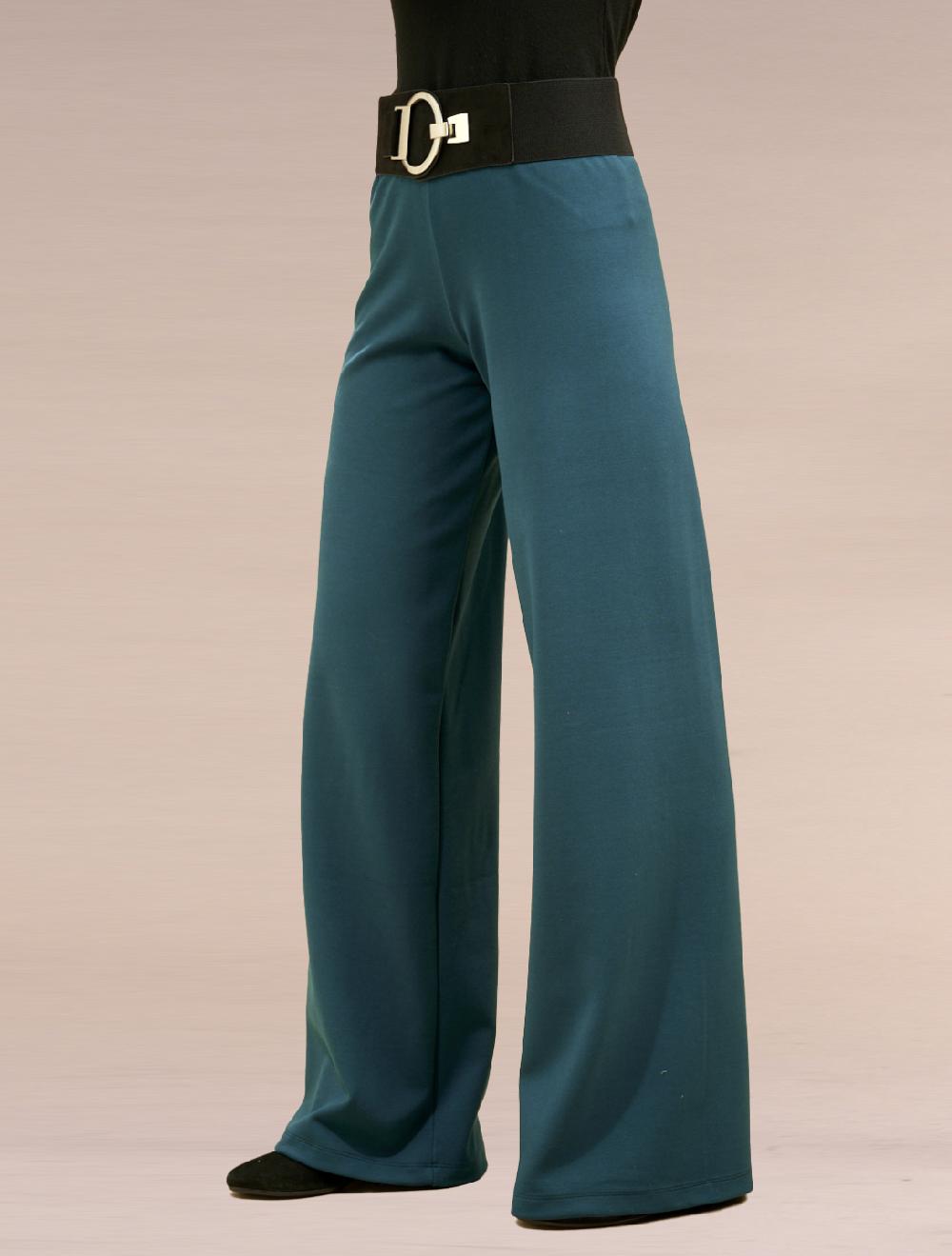 Save The Queen Pantalone Palazzo Color Ottanio