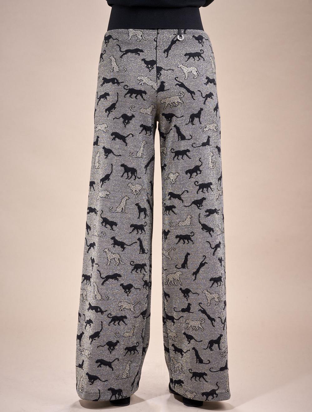 Save The Queen Pantalone Palazzo In Jacquard