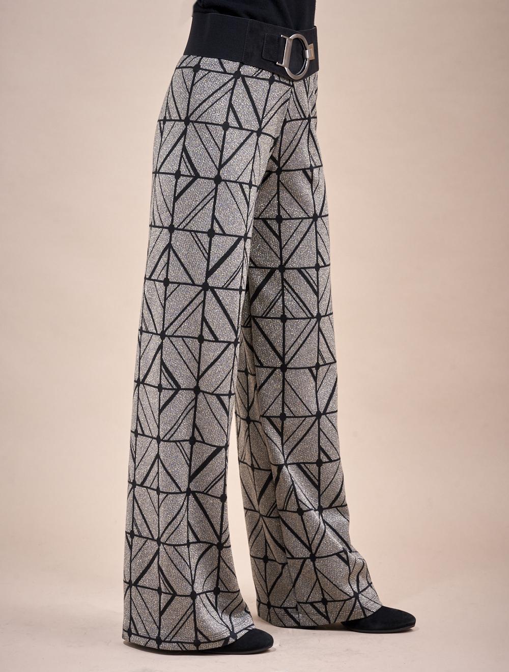 Save The Queen Pantalone Palazzo In Jacquard