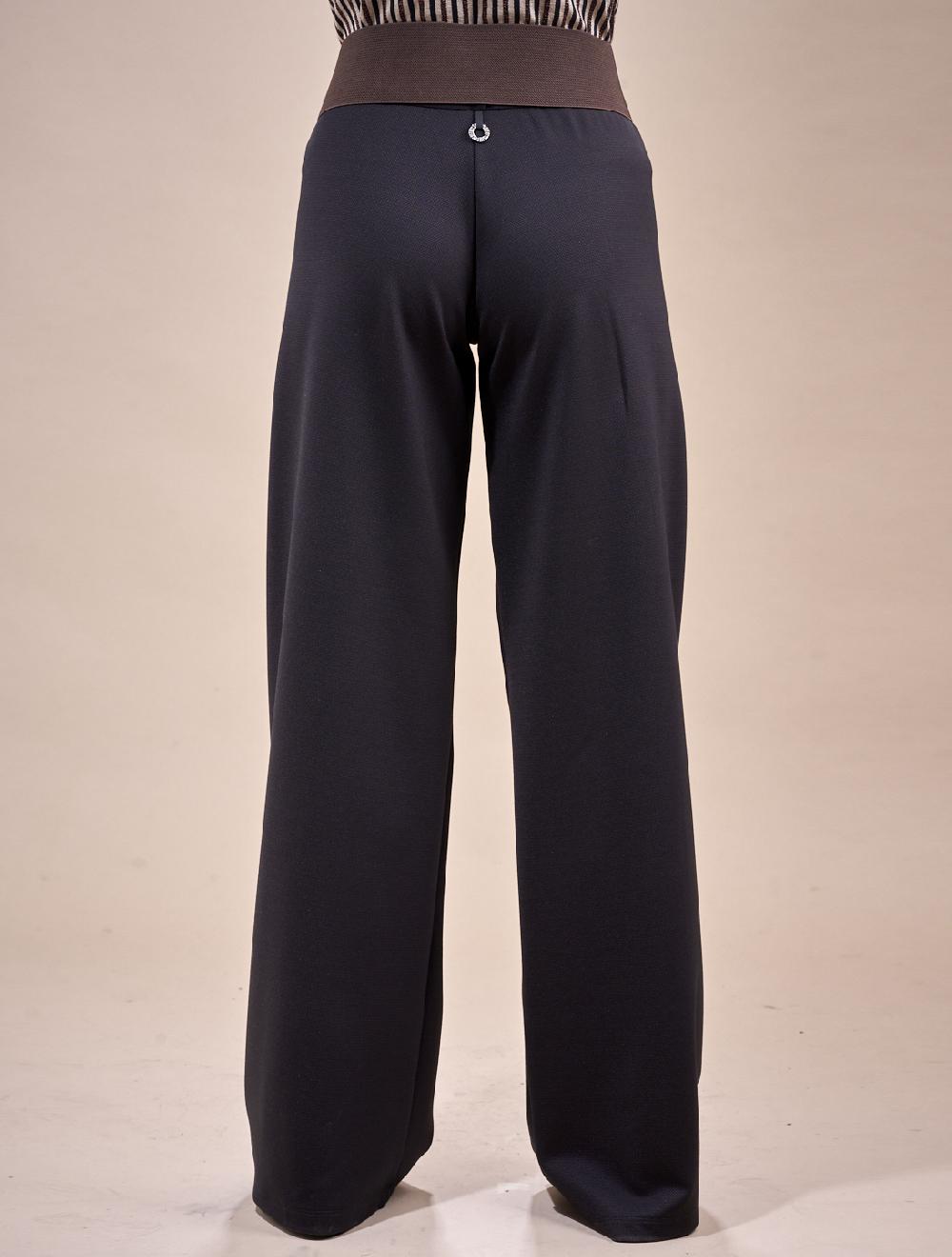 Save The Queen Pantalone Palazzo Nero Puntinato