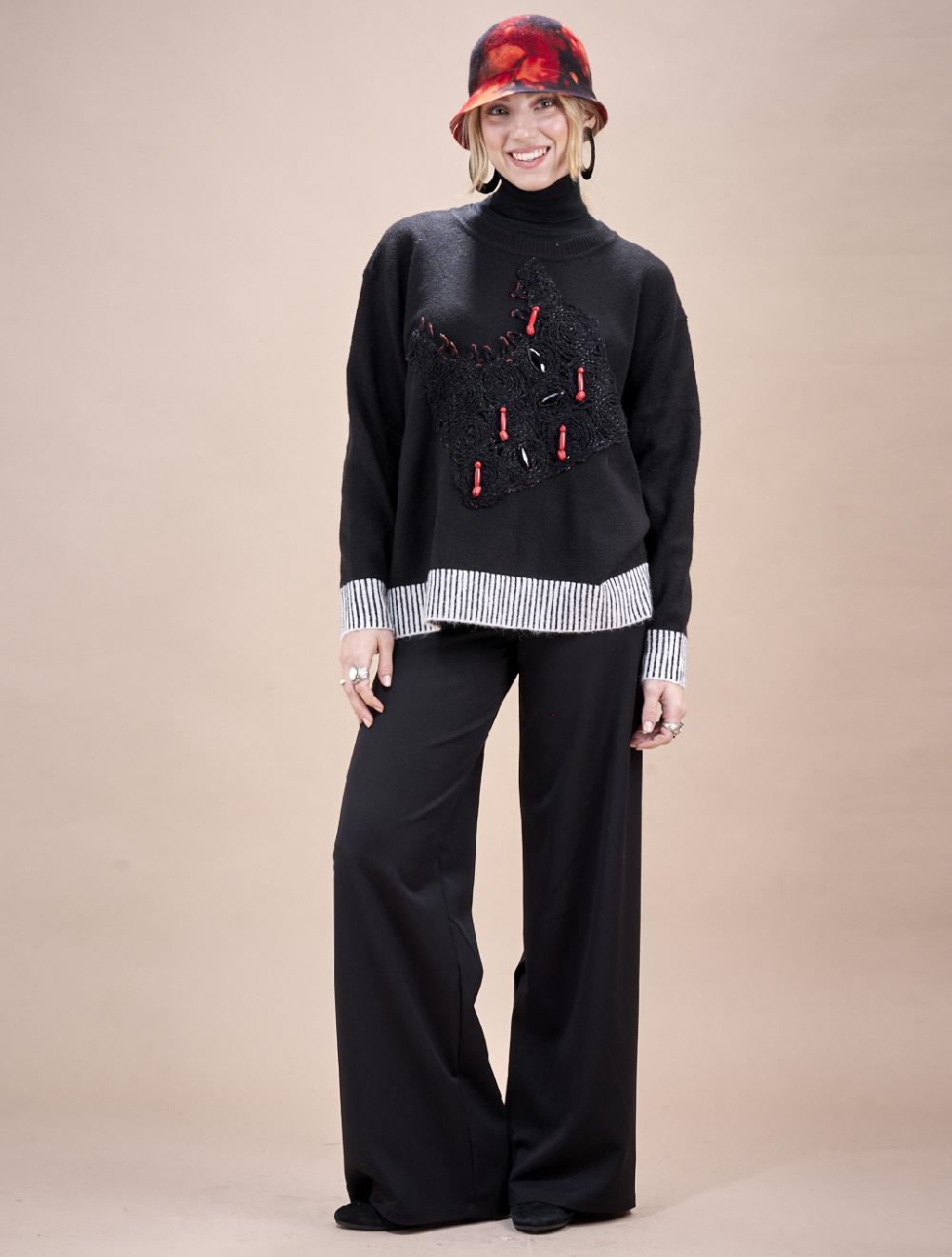 Save The Queen Pantalone palazzo nero