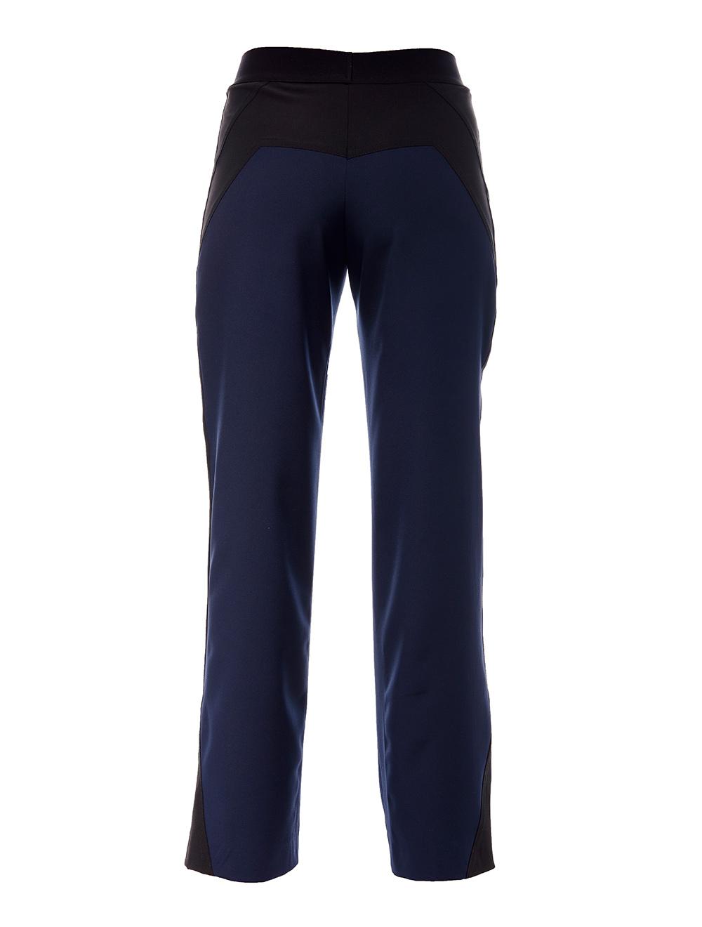 Save The Queen Pantaloni Blu Con Intarsi Neri