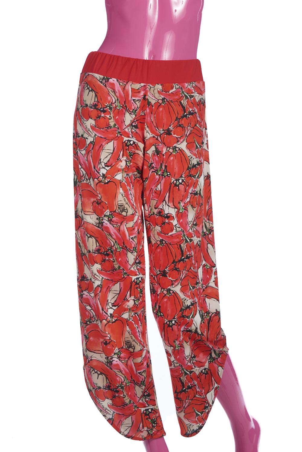 Save The Queen Pantaloni Con Stampa Peperoni