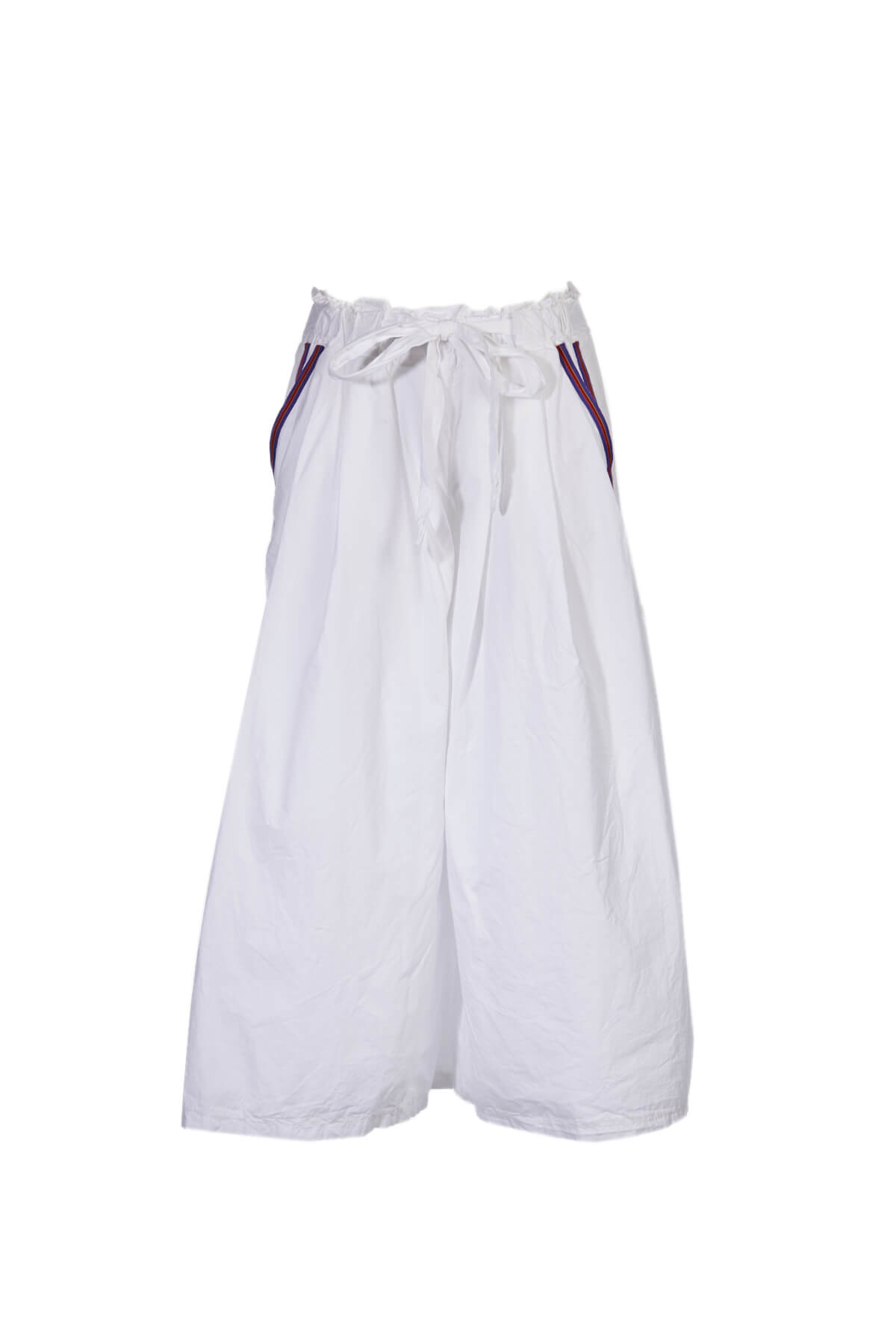 Save The Queen Pantaloni In Cotone Bianco