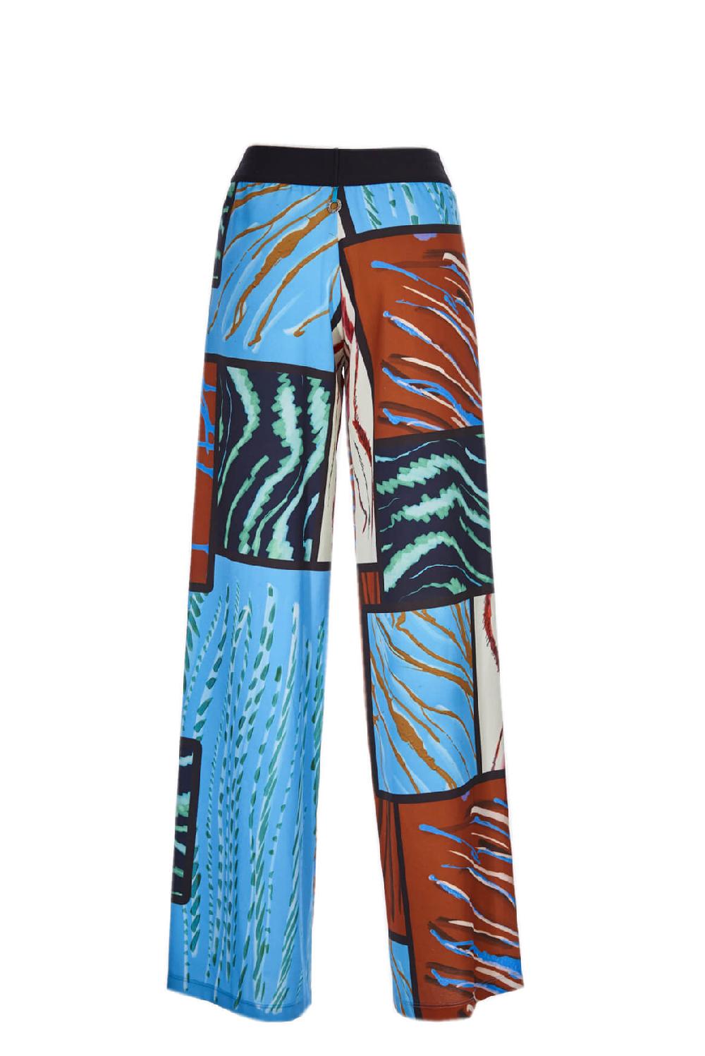 Save The Queen Pantaloni In Crepe Con Stampa