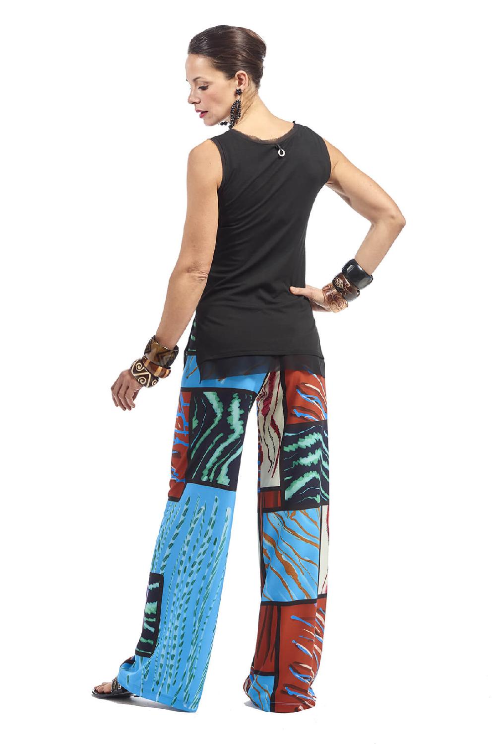 Save The Queen Pantaloni In Crepe Con Stampa