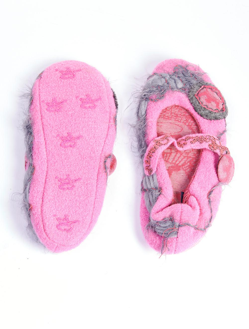 Save The Queen Pantofole In Lana Con Ricamo