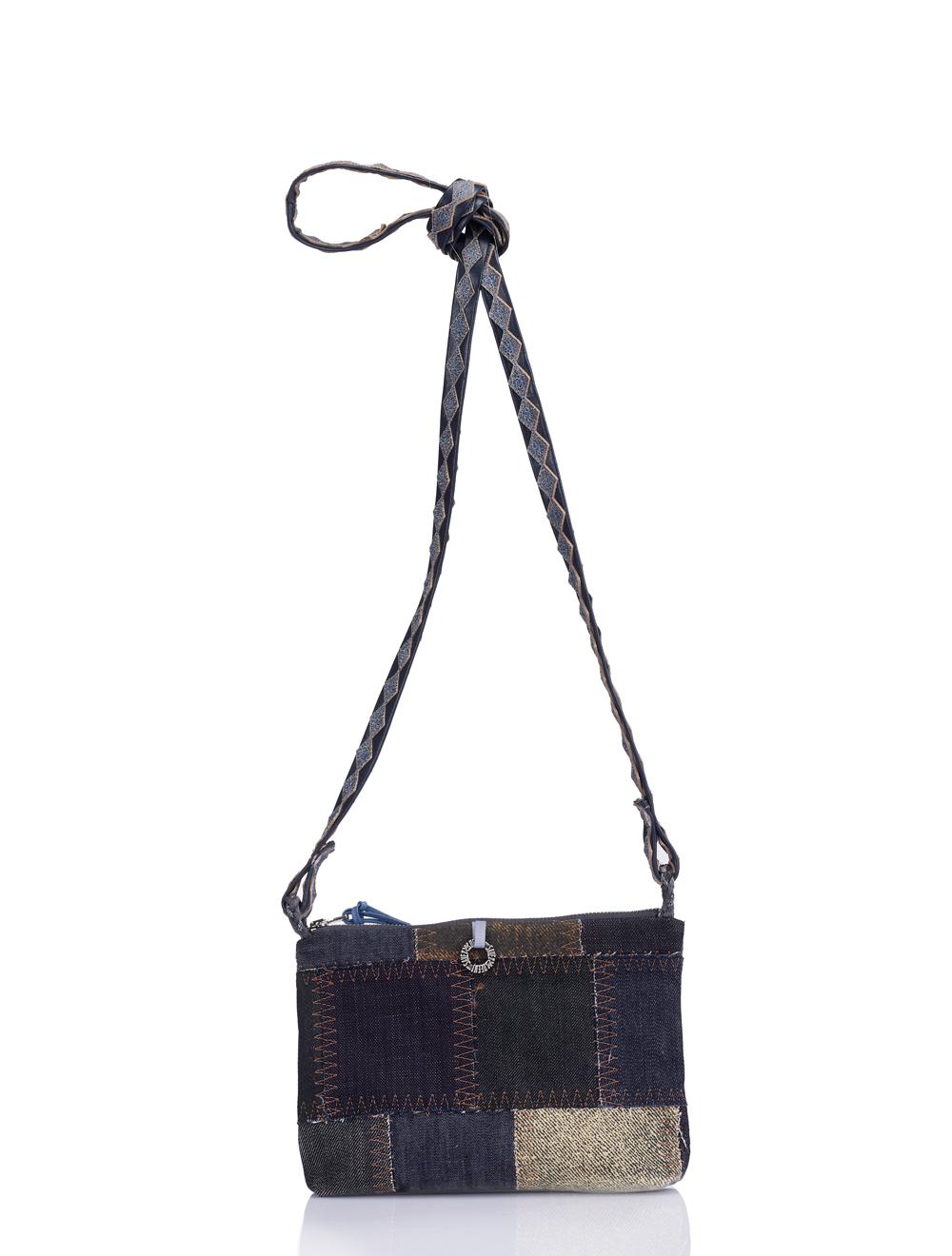 Save The Queen Piccola Borsa In Patch Di Jeans