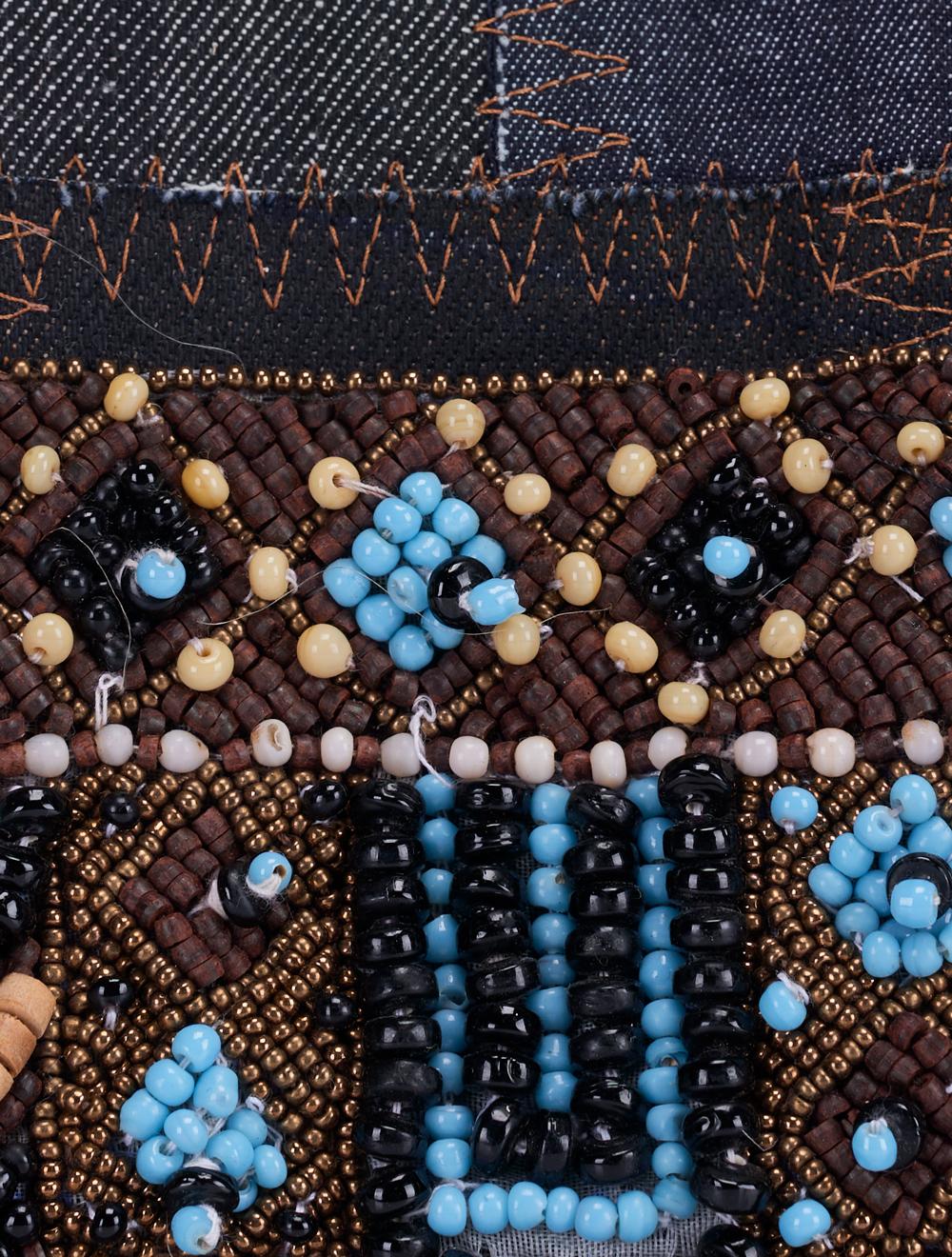 Save The Queen Piccola Borsa In Patch Di Jeans