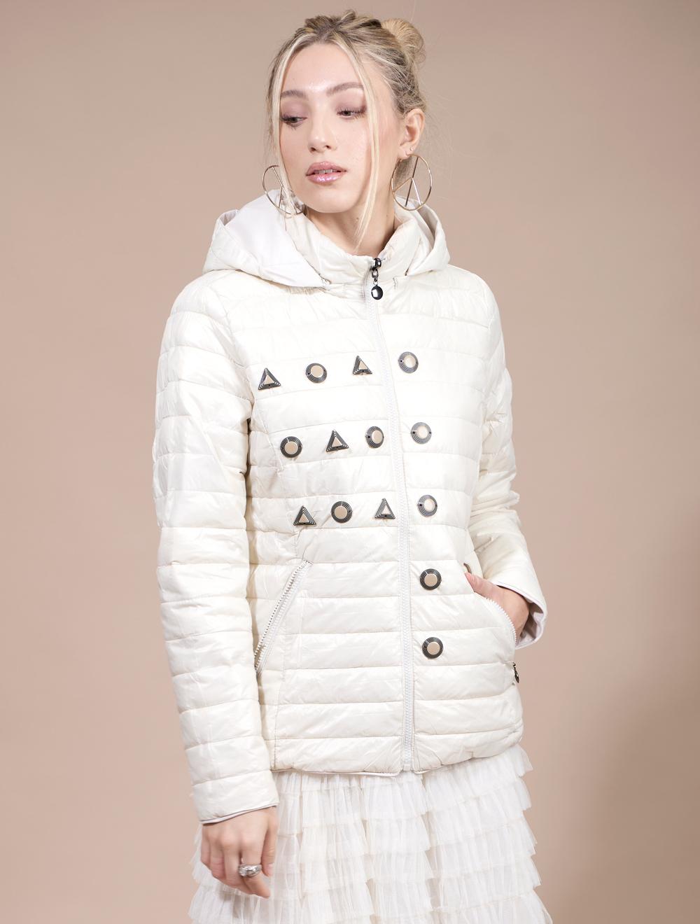 Save The Queen Piumino leggero color panna