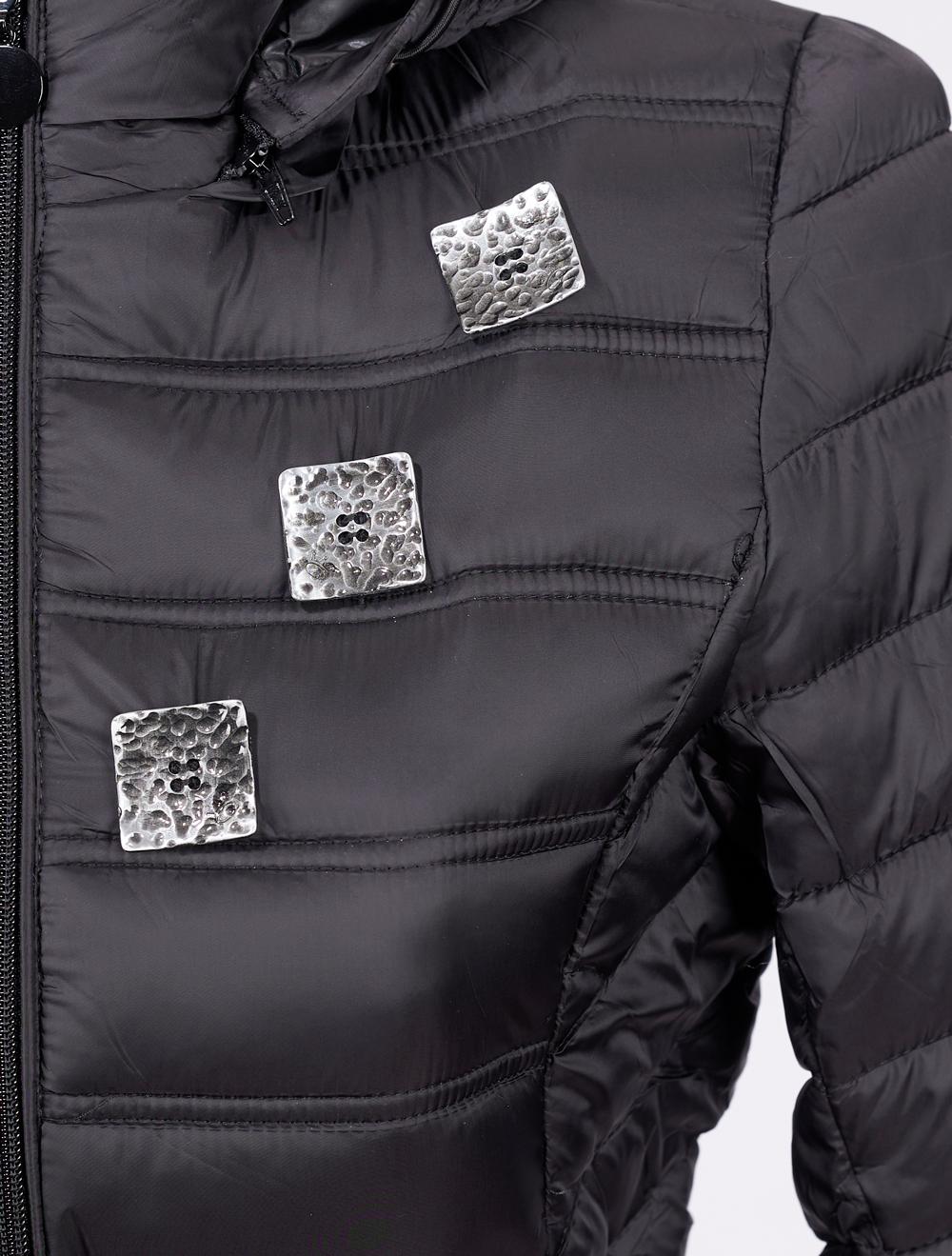 Save The Queen Piumino Lungo Color Nero