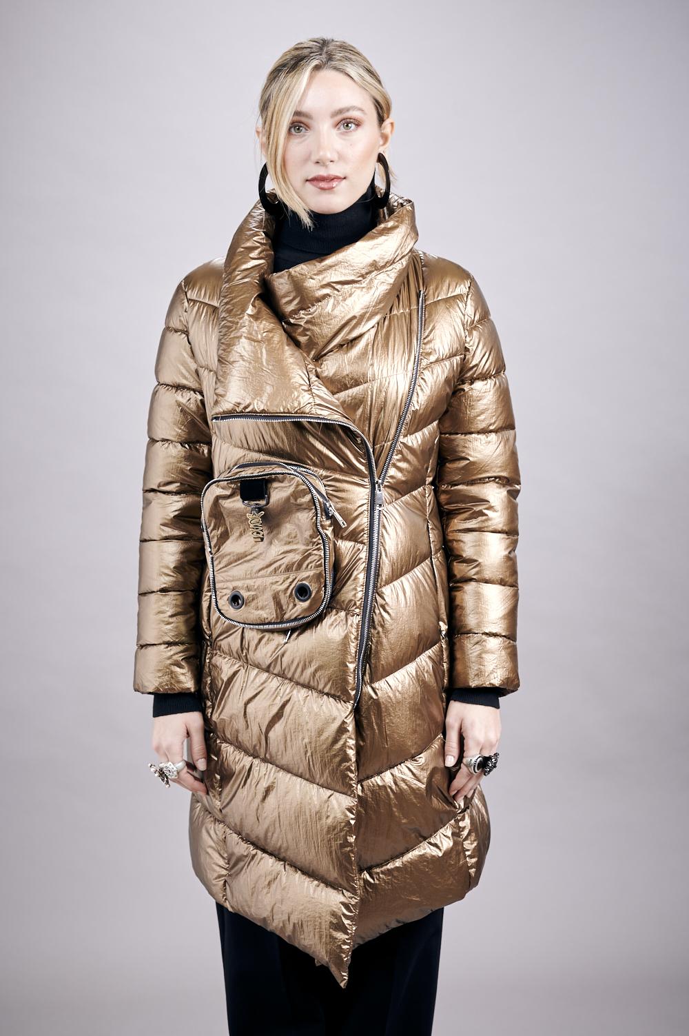 Save The Queen Piumino lungo color rame