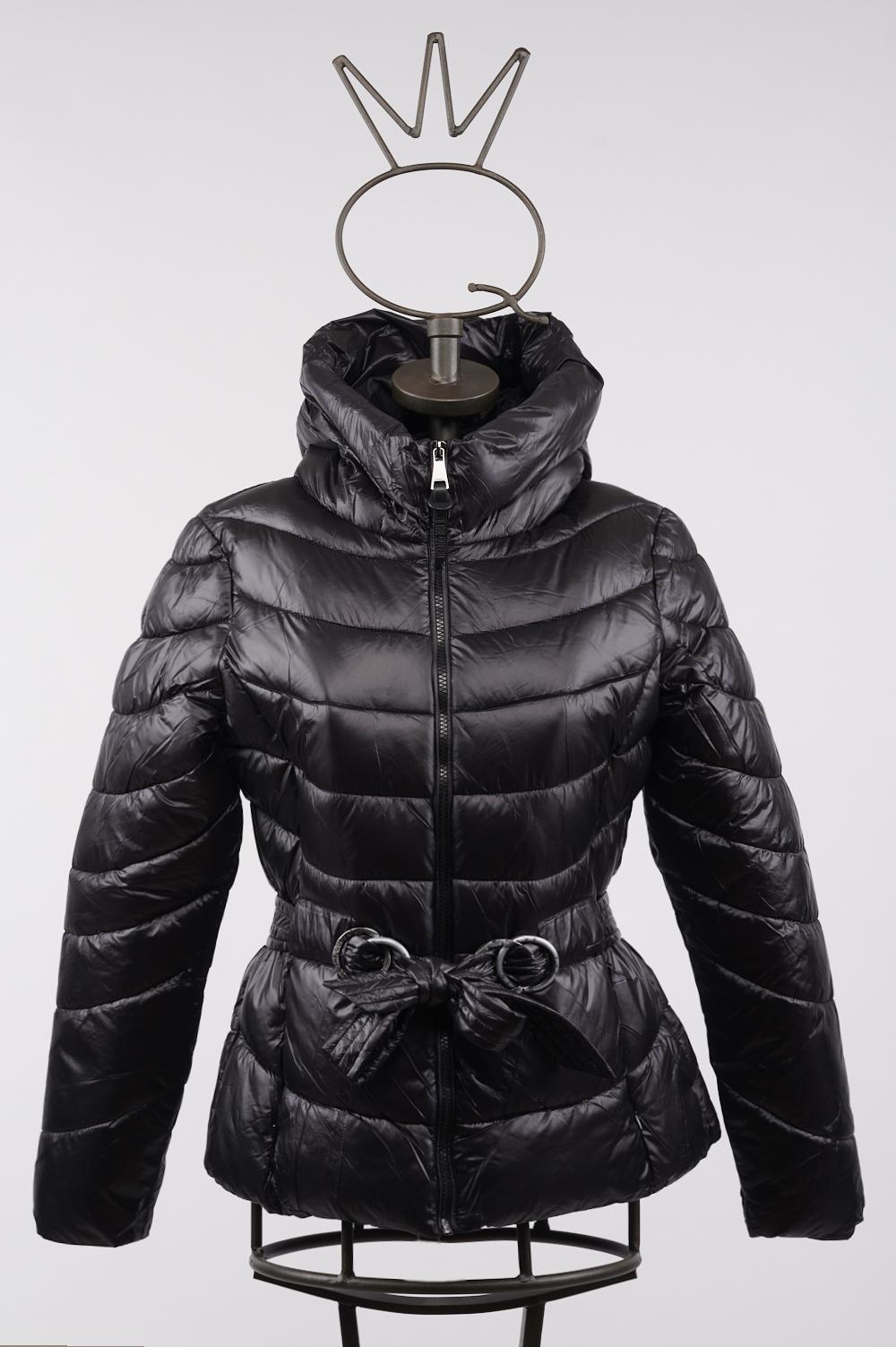 Save The Queen Piumino Nero Corto Con Cappuccio