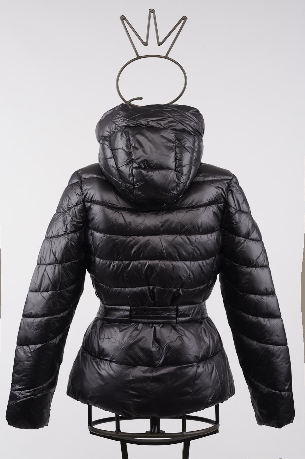 Save The Queen Piumino Nero Corto Con Cappuccio