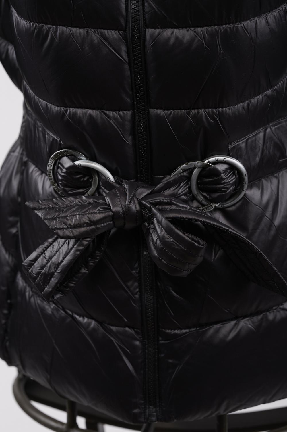 Save The Queen Piumino Nero Corto Con Cappuccio