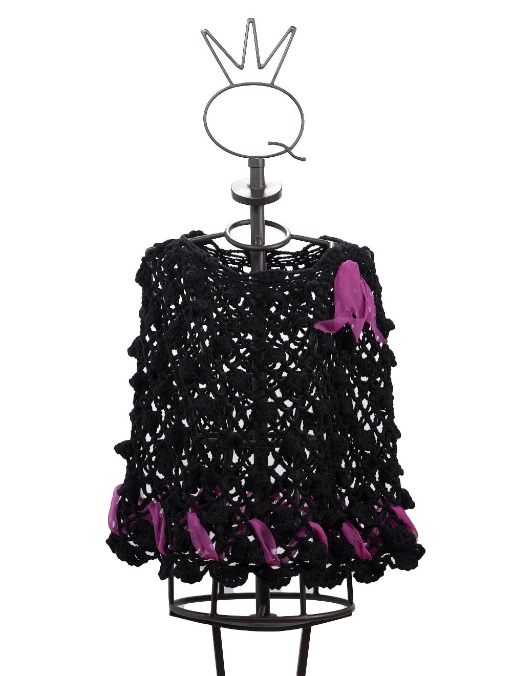 Save The Queen Poncho Color Nero