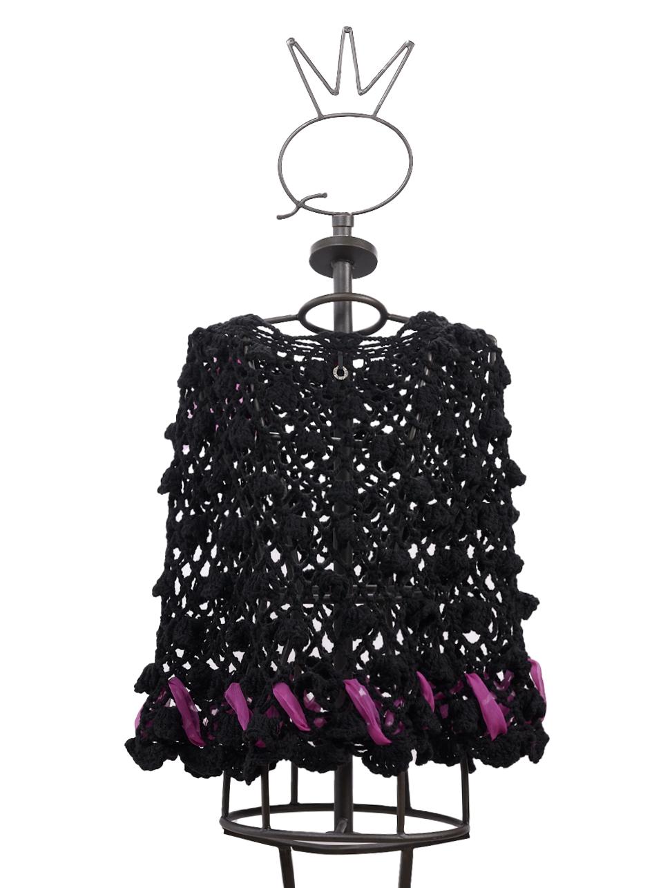 Save The Queen Poncho Color Nero