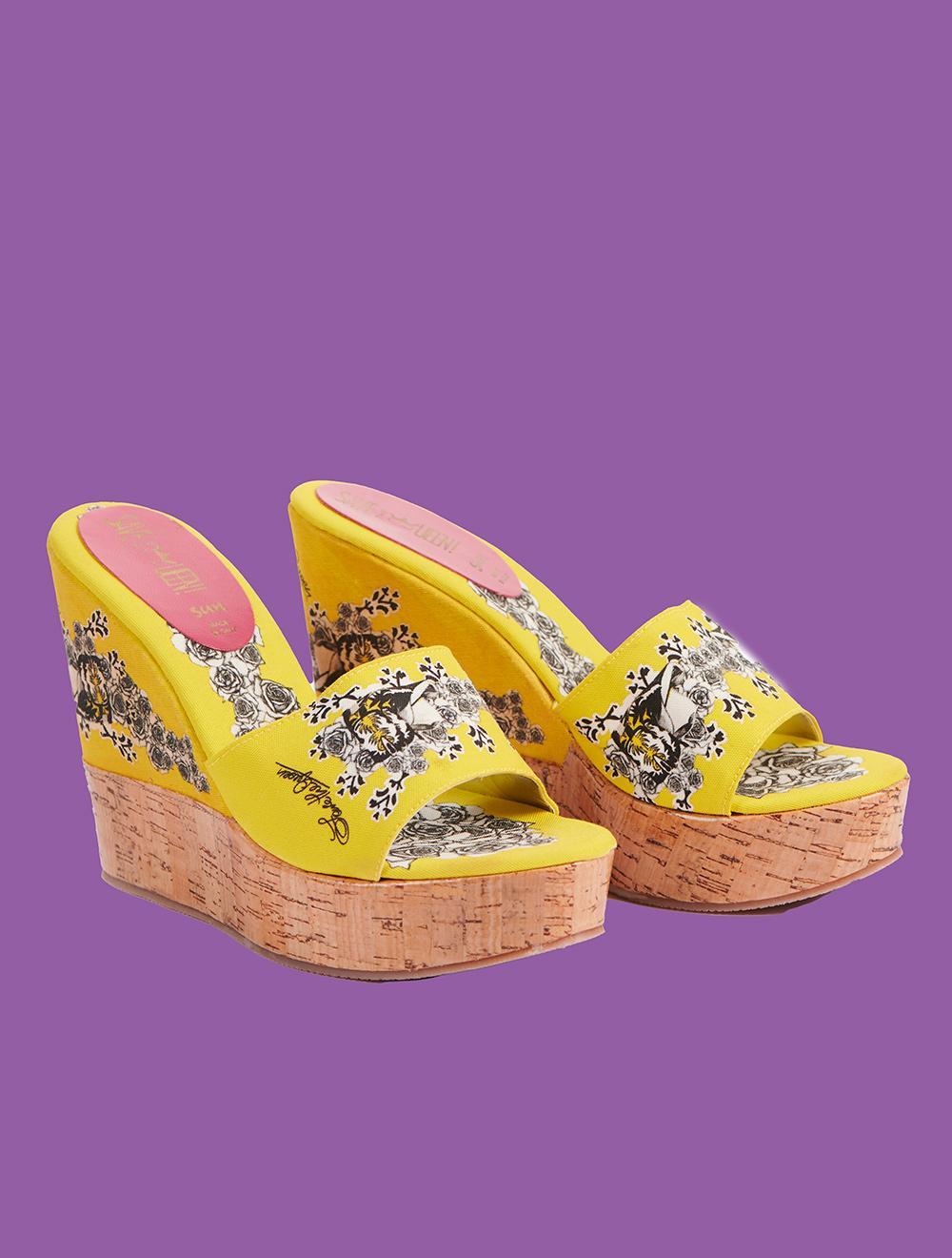 Save The Queen Sandali Con Zeppa In Sughero