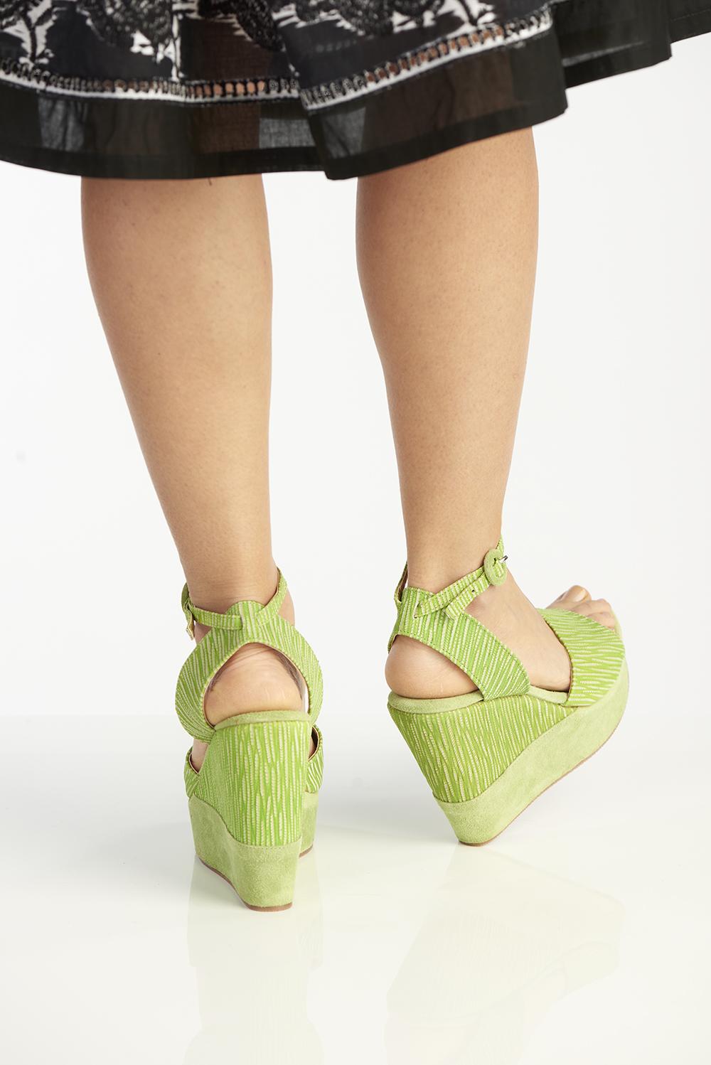 Save The Queen Sandali Verdi Con Zeppa