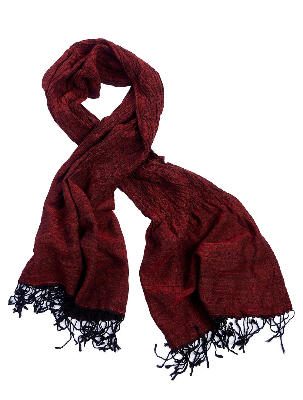 Save The Queen Sciarpa in lana nera e bordeaux