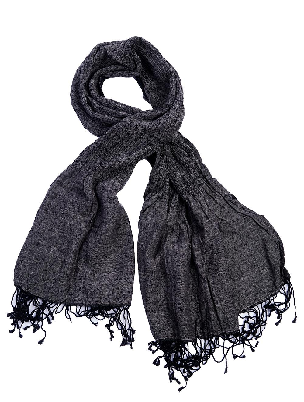 Save The Queen Sciarpa In Lana Nera E Grigia