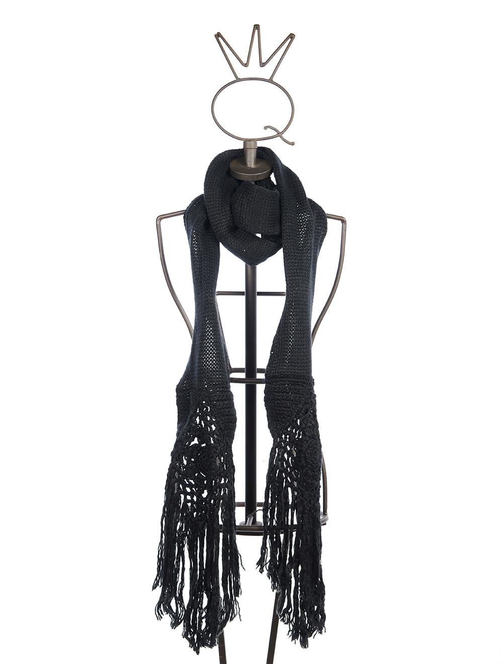 Save The Queen Sciarpa In Maglia Con Frange