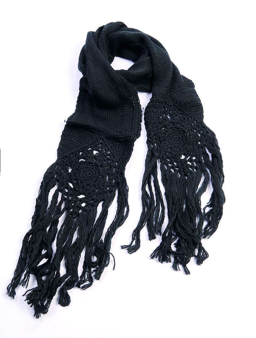 Save The Queen Sciarpa in maglia con frange
