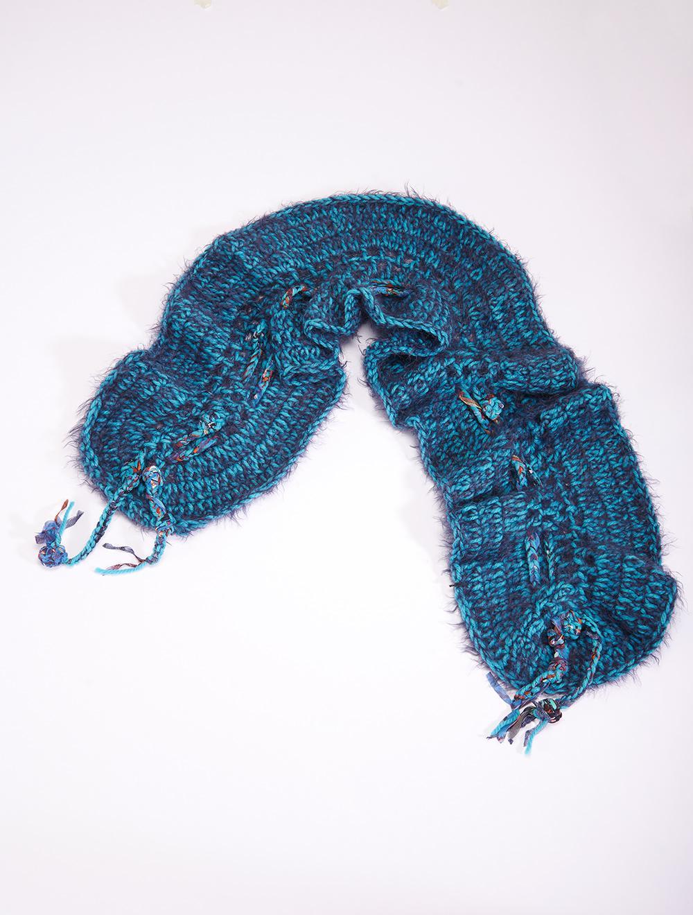 Save The Queen Sciarpa In Mohair Turchese