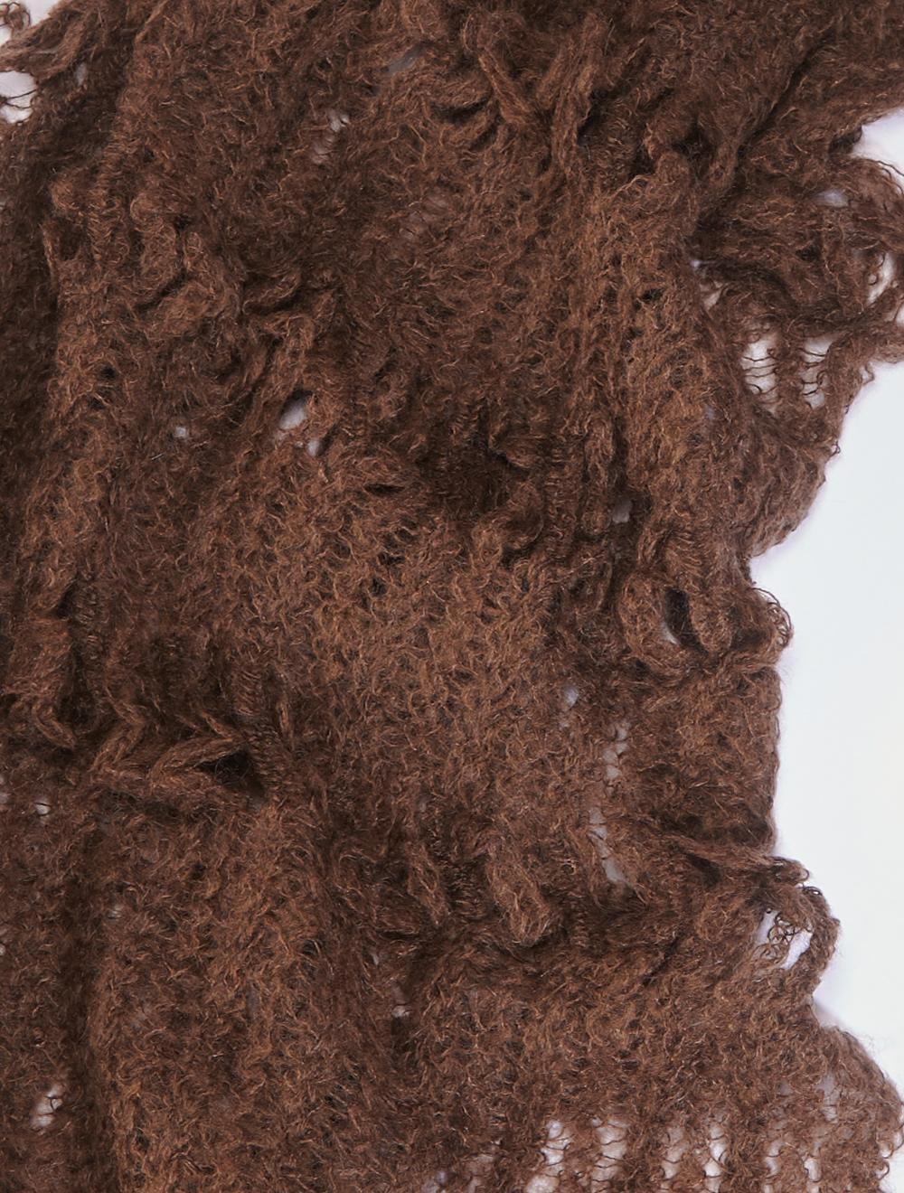 Save The Queen Sciarpa Marrone In Mohair